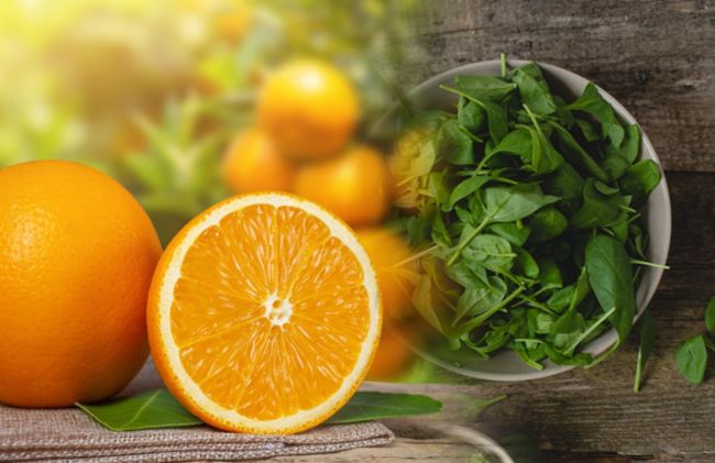 naranja-espinacas