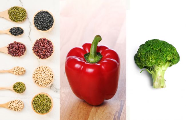 frijolitos-pimiento-rojo-brocoli