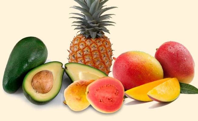 palta-piña-guayana-mango-melon