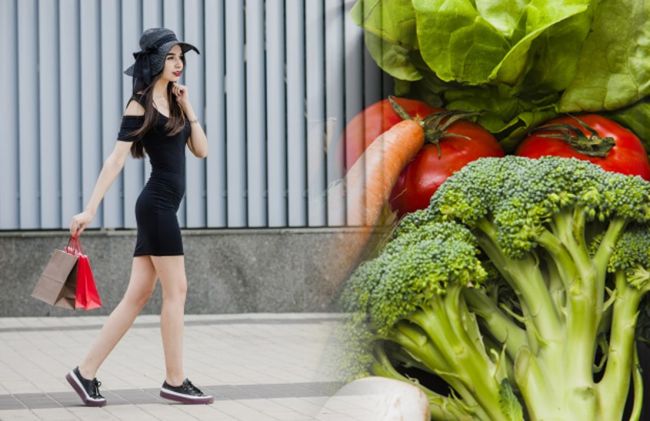 mujer-alimentos-vegetales