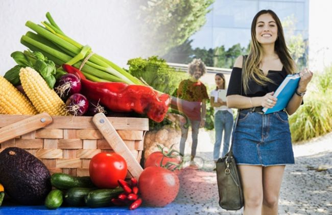 alimentos-vegetales-mujer-caminando