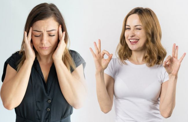 mujer-dolor-cabeza-mujer-feliz