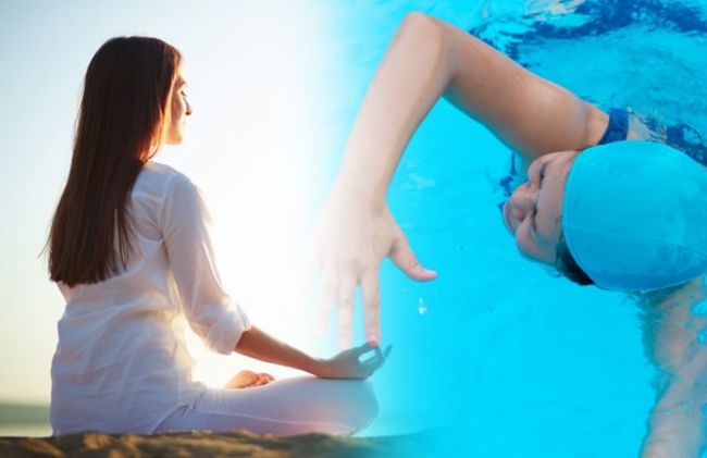 mujer-sentada-mujer-nadando