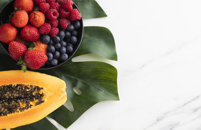fresas-arandanos-papaya