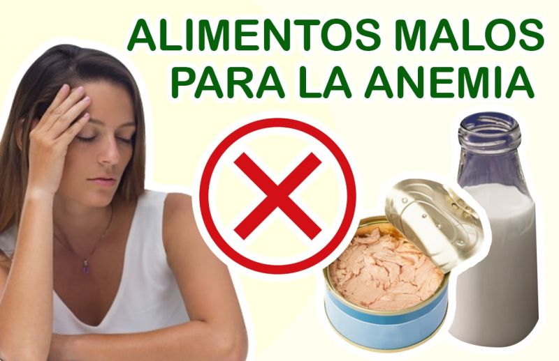 Alimentos Malos para la Anemia