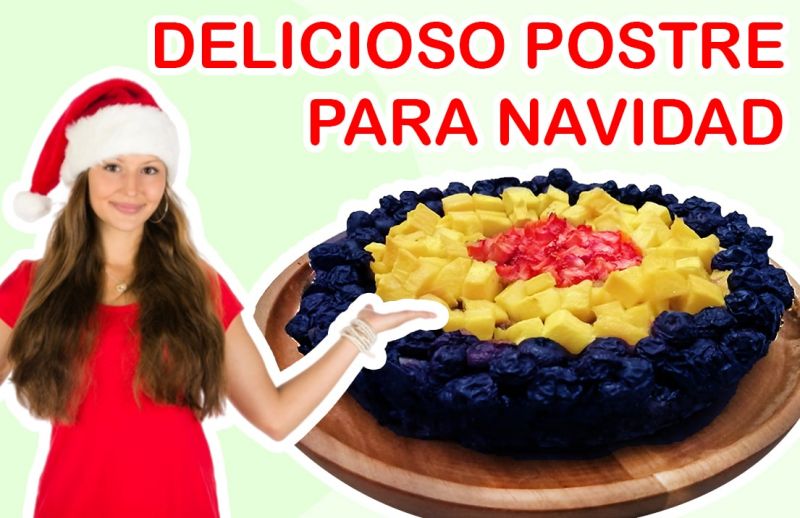 Torta de Frutas - Postre Fácil, Rápido y Rico para Navidad