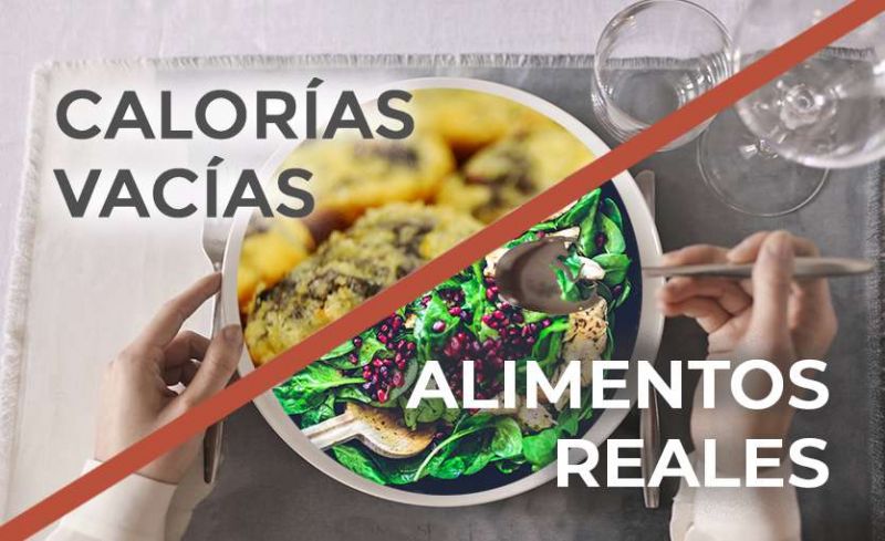 Alimentos Reales vs. Alimentos Procesados (Calorías Vacías)
